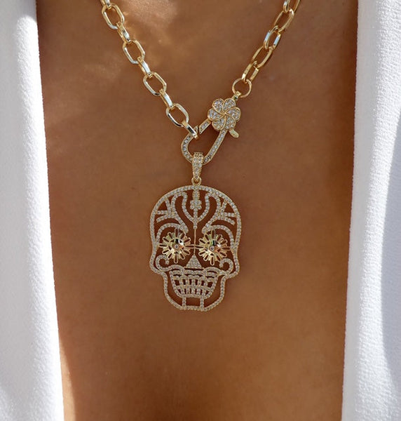 Crystal Skeleton Necklace