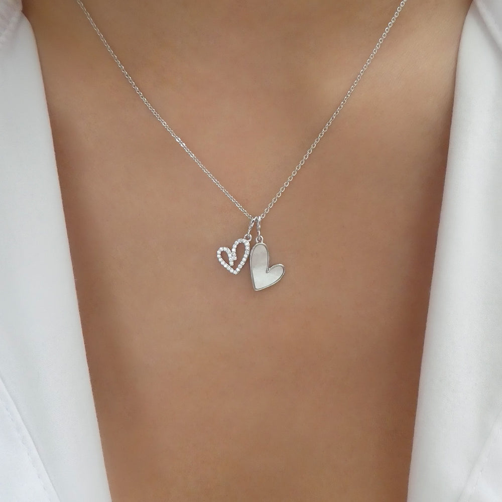 Rio Heart Necklace (Silver)