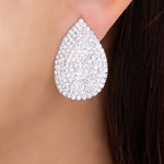 Silver Crystal Carl Earrings