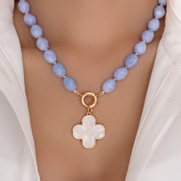 Veronica Steffy Necklace (Blue) – Love Stylize Veronica Steffy Necklace (Blue) – Love Stylize