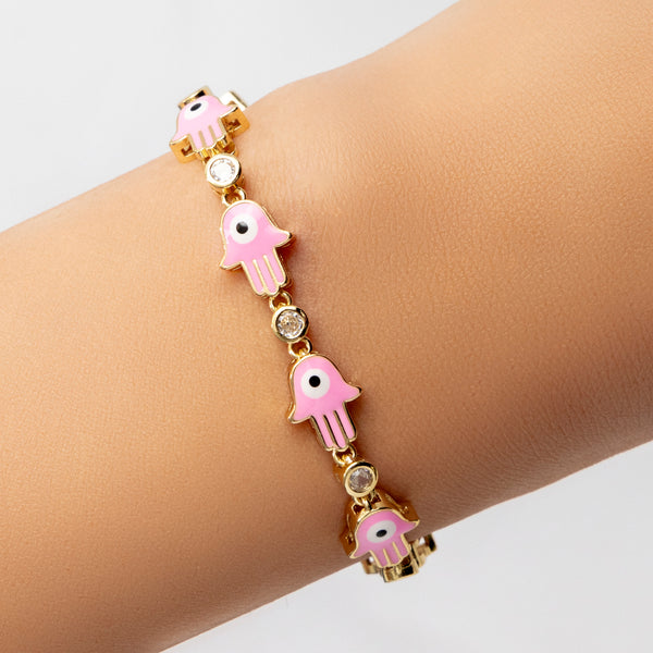 Hamsa Bracelet (Pink) – Love Stylize