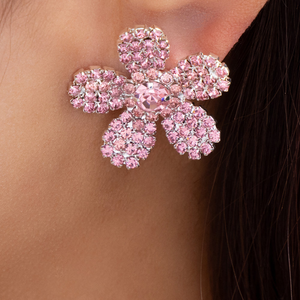 Perry Flower Earrings (Pink)