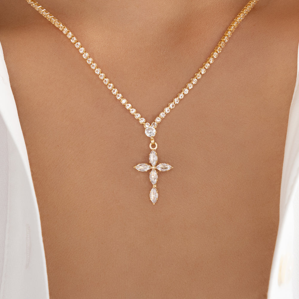 Small Ana Cross Necklace