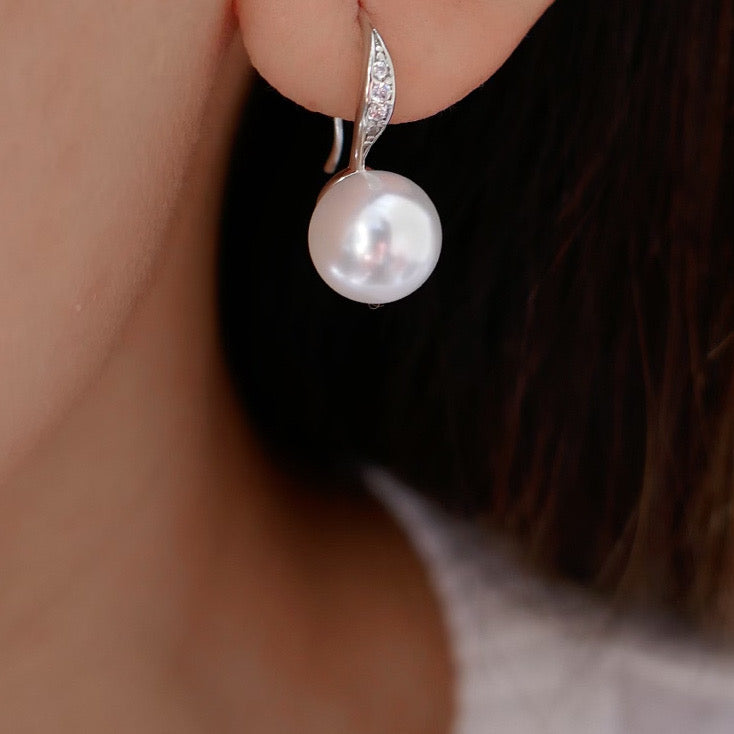 Silver Joey Pearl Earrings