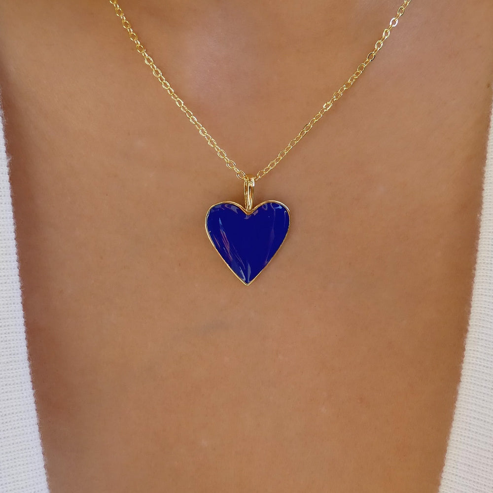 Becca Heart Necklace (Purple)