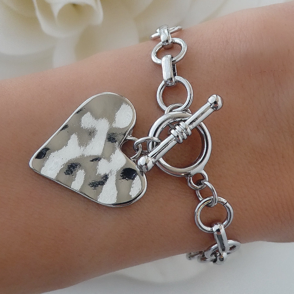 Elsie Heart Bracelet (Silver)