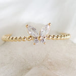 Mini Crystal Bethany Butterfly Ring