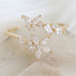 Crystal Flower & Butterfly Ring