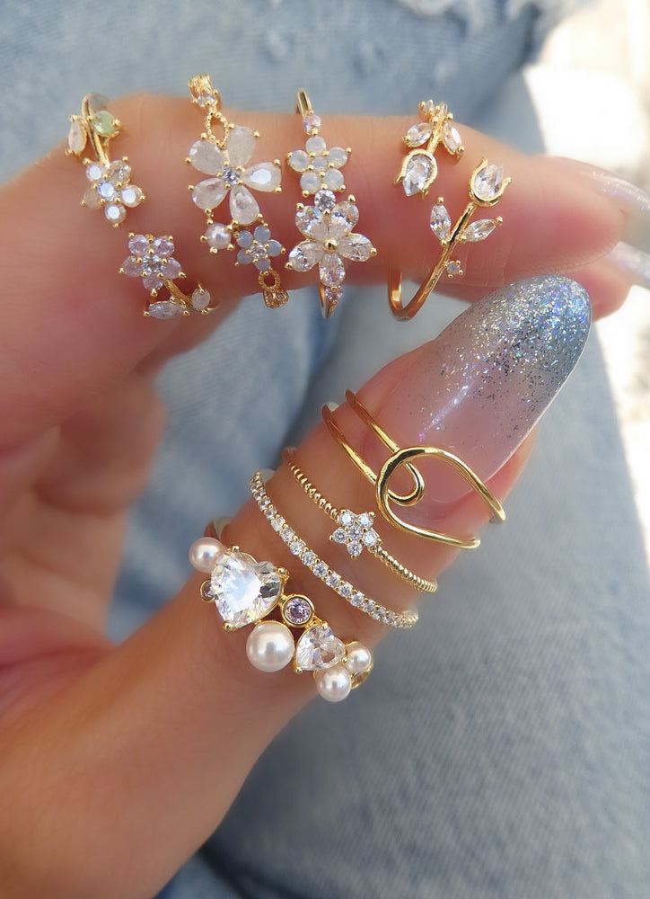 Mini Crystal Rose Ring