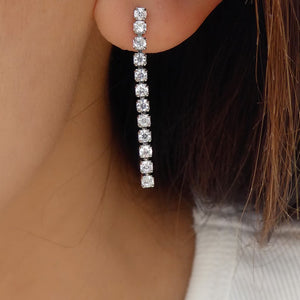 Silver Crystal Lucas Earrings