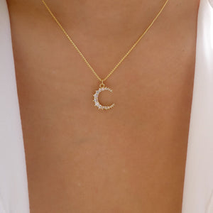 Crystal Donna Moon Necklace