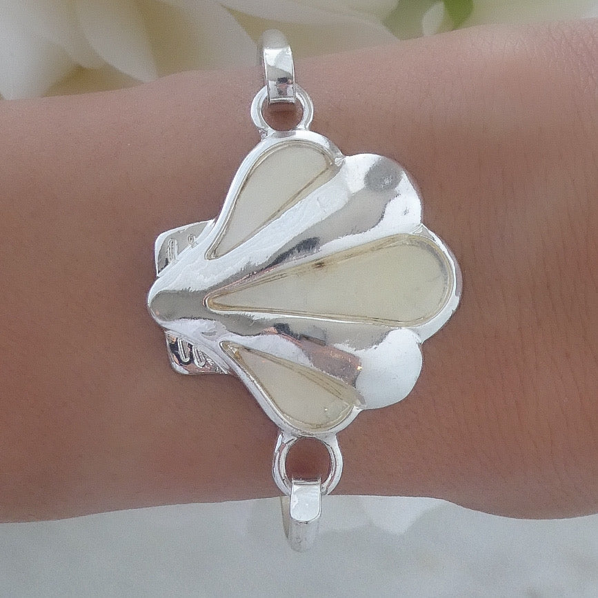 Silver Shell Cuff