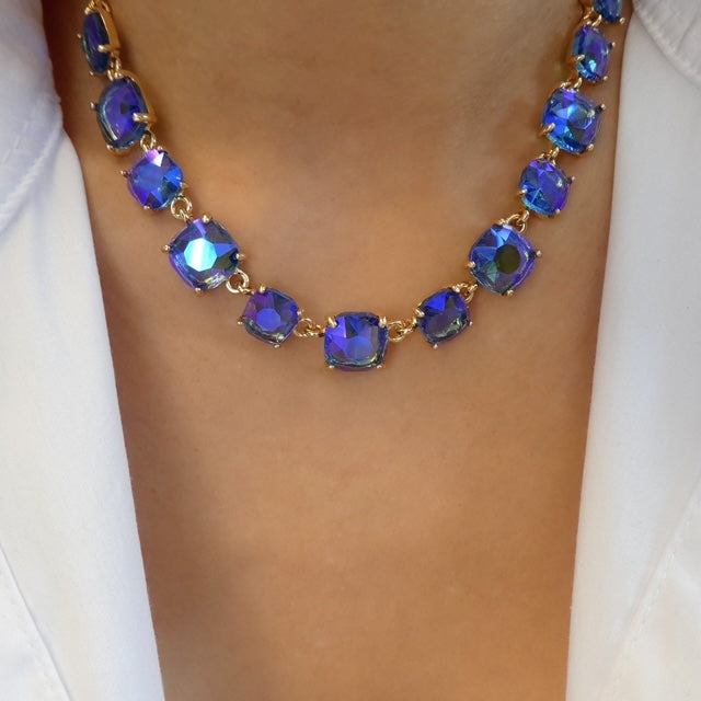 Crystal Shawna Necklace (Blue)
