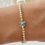 Tika Flower Bracelet (Turquoise)