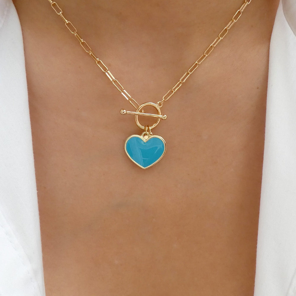 Blue Haven Heart Necklace