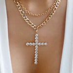 Crystal Dallas Cross Necklace Set