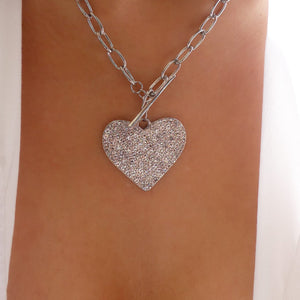 Fab Heart Necklace (Silver)