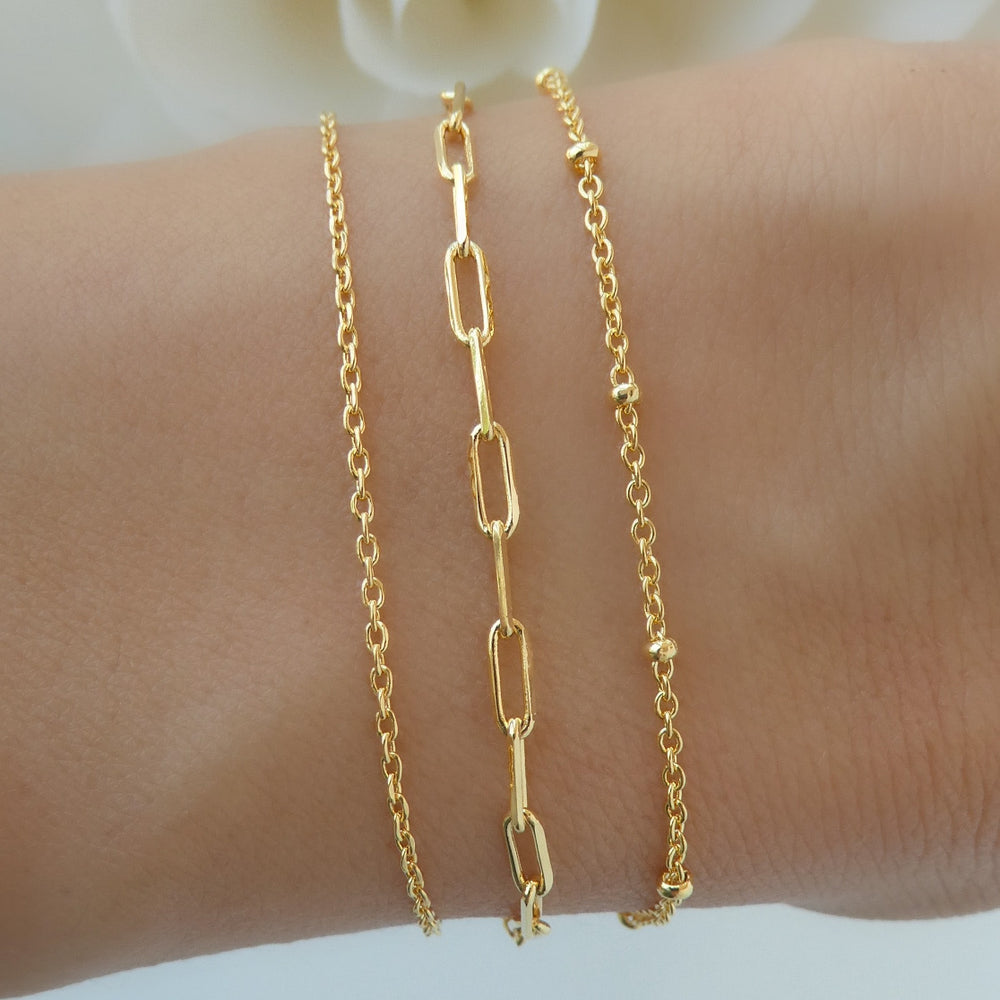 Simple Santolie Link Bracelet Set