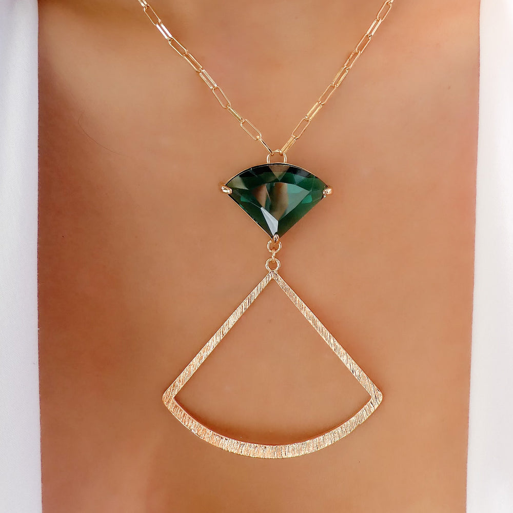 Wesley Pendant Necklace (Emerald)