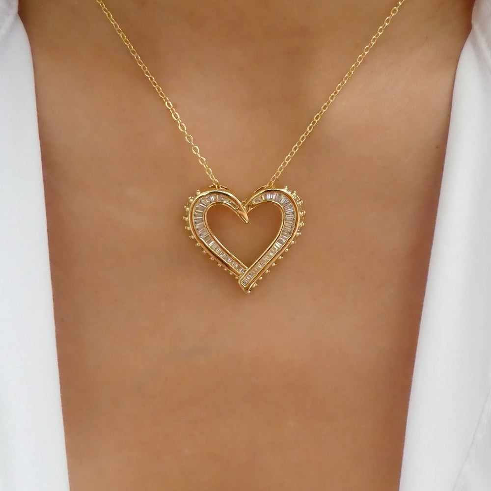 Crystal Betty Heart Necklace