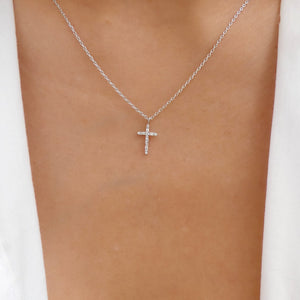 Silver Small Cross Necklace
