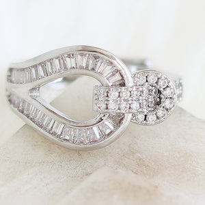 Crystal Frankie Ring (Silver)