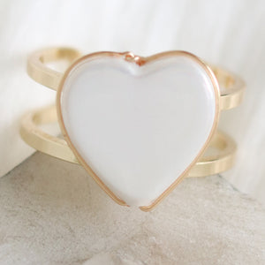 Yessi Heart Ring (White)