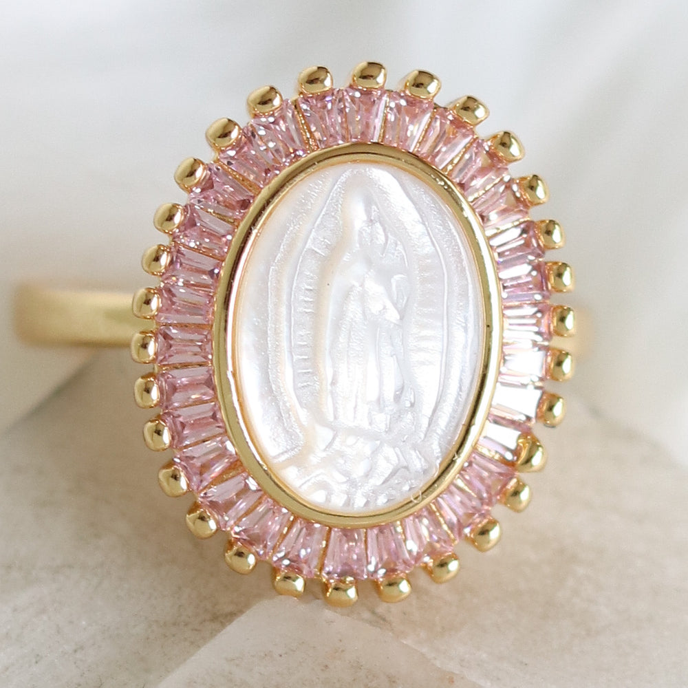 Mary Pearl Ring (Light Pink)