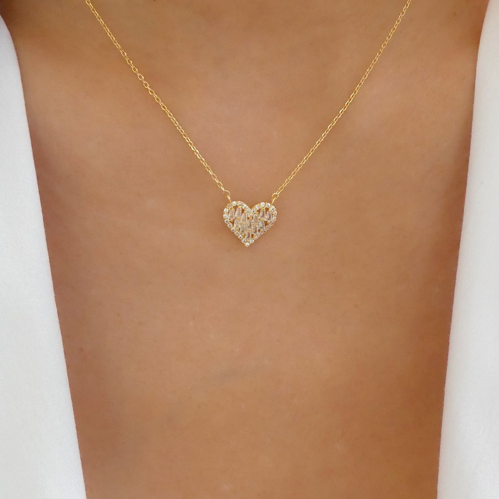 Crystal Lottie Heart Necklace