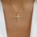 Crystal Paris Cross Necklace