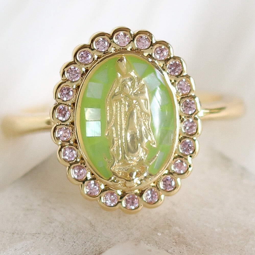 Mary Coin Ring (Green)