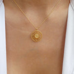 18K Sun Coin Necklace