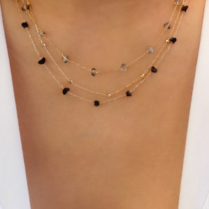 Simple Bead Necklace (Black)