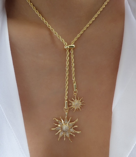 Ada Crystal Sun Drop Necklace