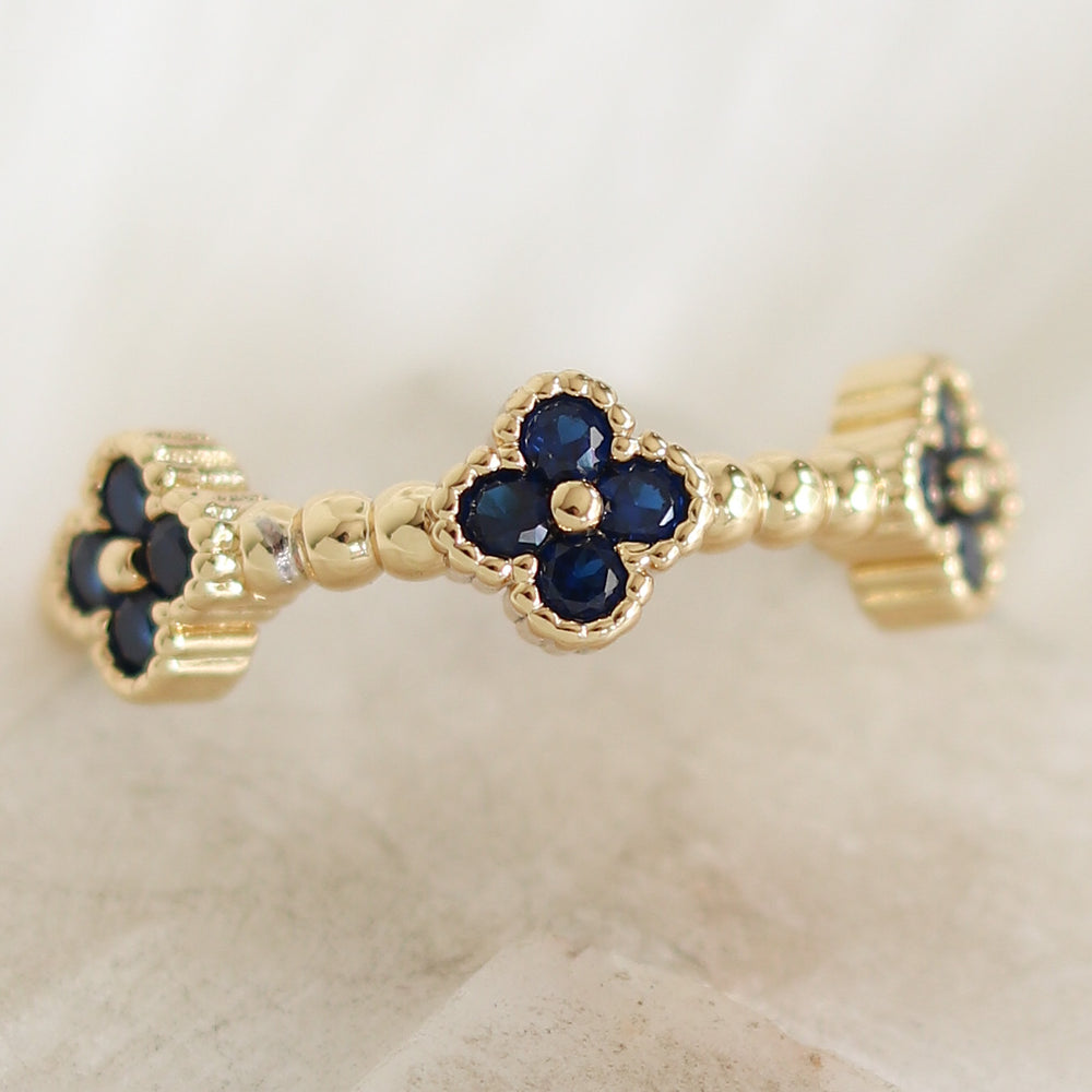 Classic Crystal Steffy Ring (Blue)