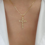 Crystal Jenna Cross Necklace