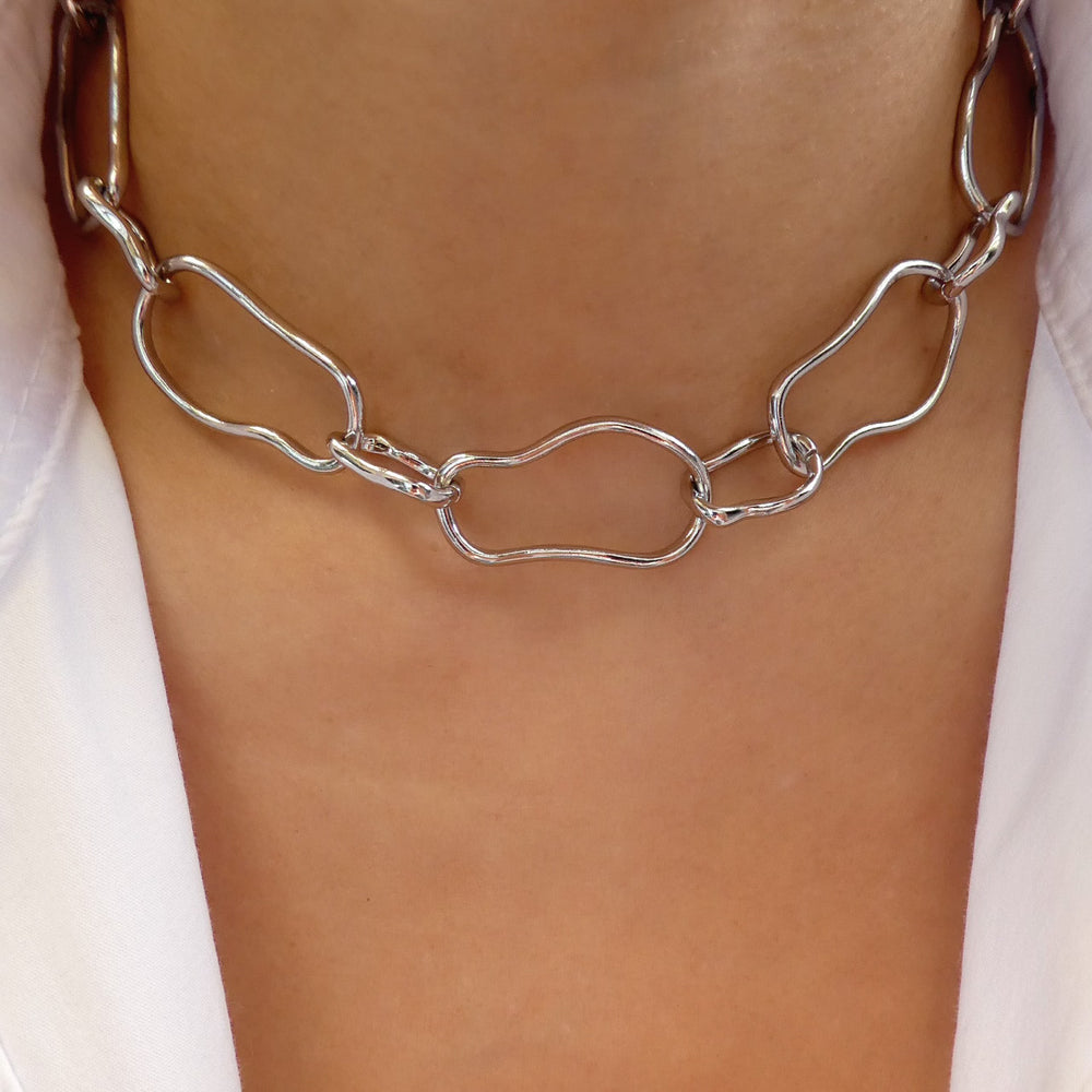 Gabby Chain Necklace (Silver)