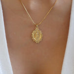 Ornate Mary Coin Necklace
