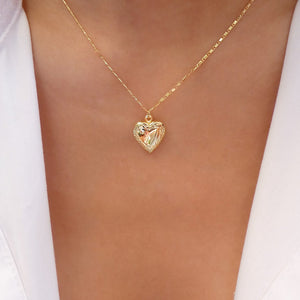 18K Heart Locket Necklace