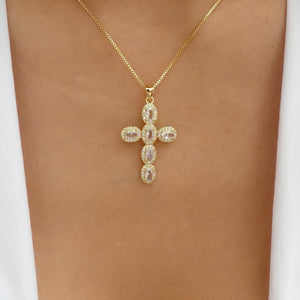Crystal Sasha Cross Necklace
