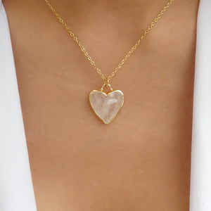 Valentine Heart Necklace (White)
