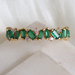 Crystal Row Ring (Emerald)