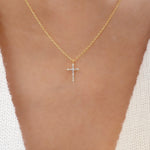 18K Small Miracle Cross Necklace