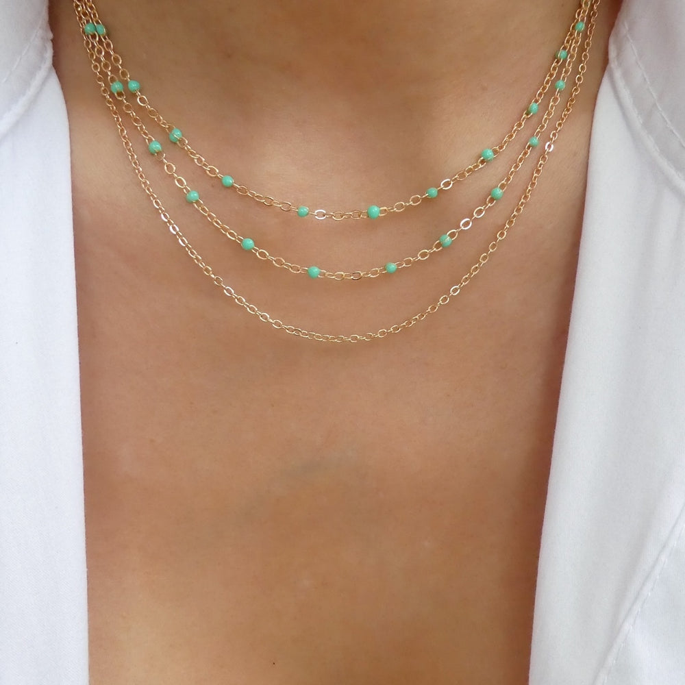 Sonia Layer Necklace (Green)