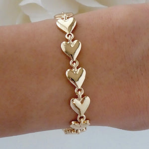 Tracey Heart Row Bracelet