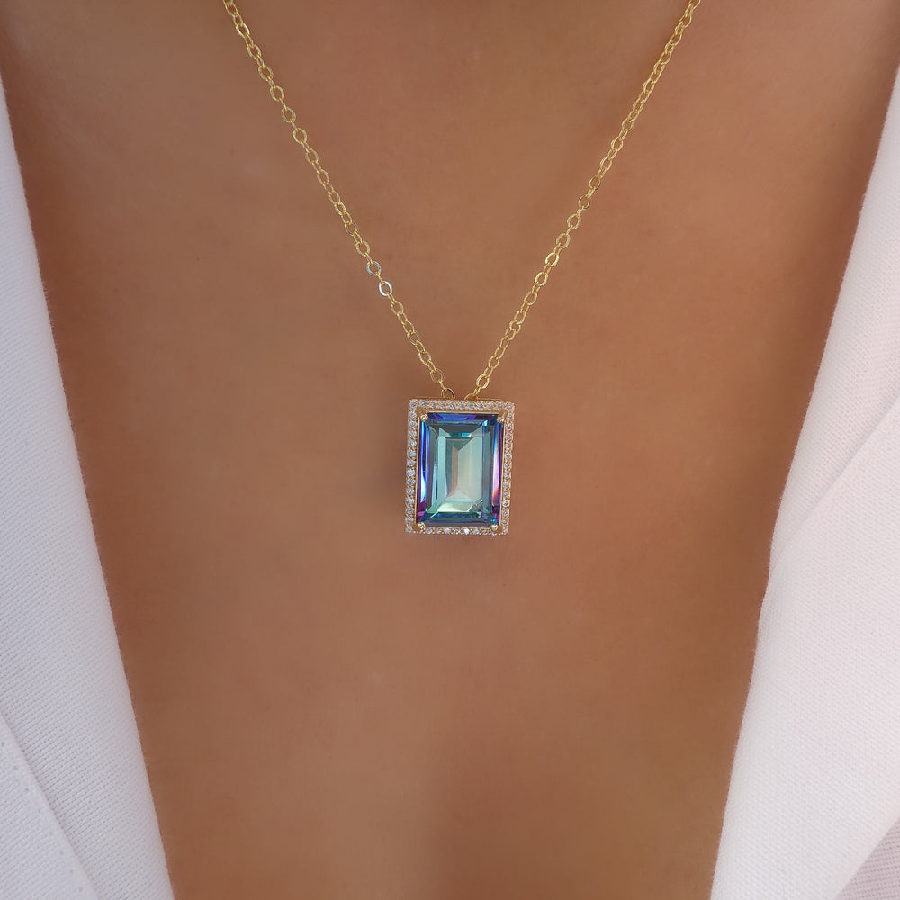 Iridescent Pendant Necklace