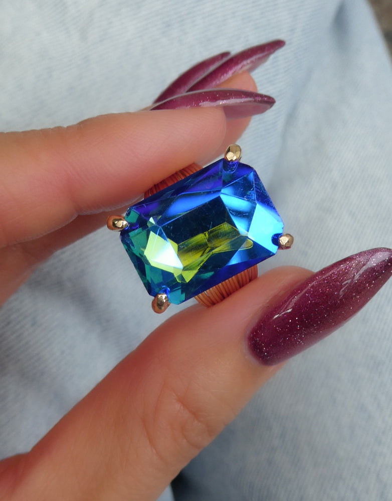 Crystal Naomi Ring (Blue)