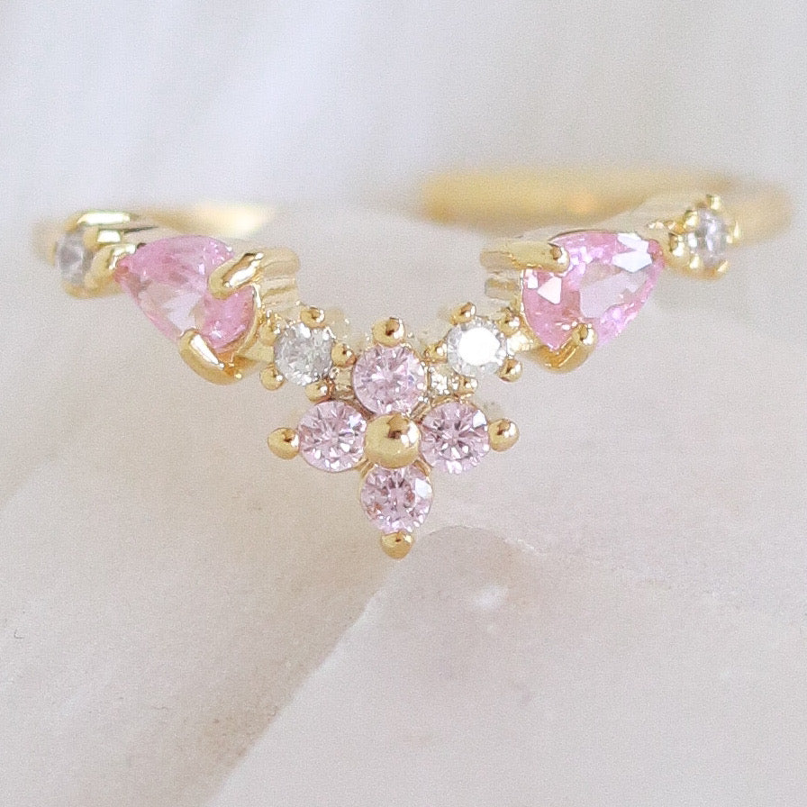 Pink Crystal Ring