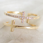 Double Crystal Cross Ring