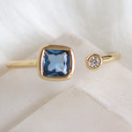 Crystal Square Ring (Blue)